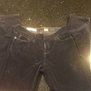 LAST CHANCE! Navy corduroy zip ankle pants